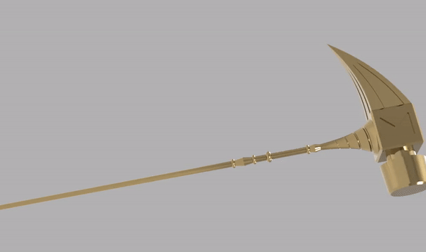 Diane's hammer made in Fusion 360