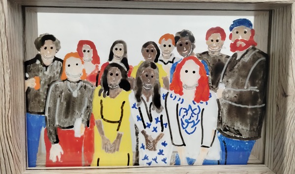 Acrylic Paint on Glass