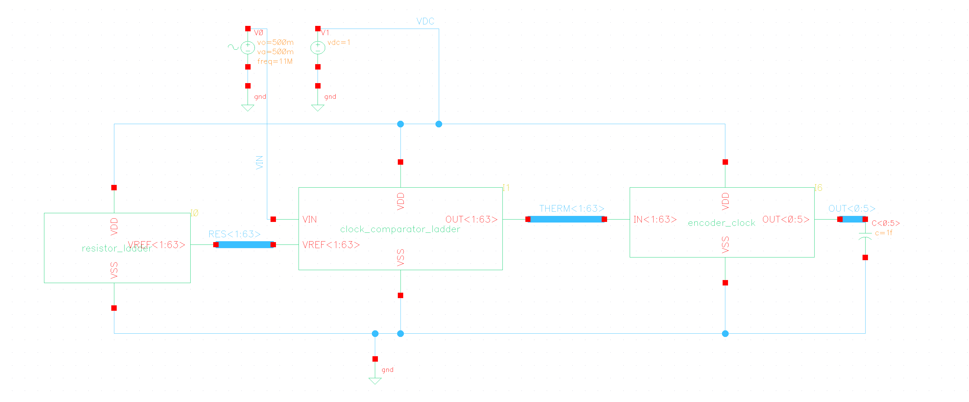 Top-level Diagram of a Low power Dynamic Flash ADC